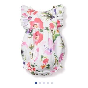 Baby's Twill Ruffled Romper in Gardens of Giverny
6/12m